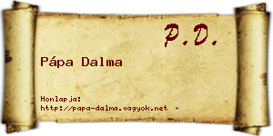 Pápa Dalma névjegykártya